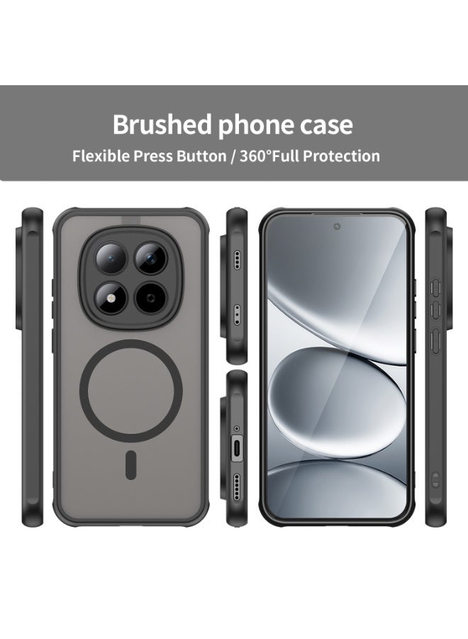 CHEROSIN Magnetic Matte Texture Phone Case for Xiaomi Redmi Note 15 Pro 5G Semi Transparent Frosted Shockproof Case Oil Repellent and Waterproof Phone Cover - Image 5